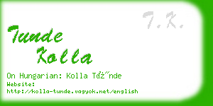 tunde kolla business card